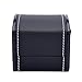 Valyria Watch Box Small 1 Mens Black Leather Display Glass Top Jewelry Case Organizer