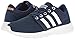 adidas NEO Women's Cloudfoam Qt Racer w Running Shoe, Mystery Blue/White/Glow Orange, 9 M US
