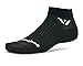 Swiftwick- ASPIRE ONE Running & Cycling Socks for Men & Women, Firm Compression Fit Ankle Socks (Black, Medium)