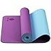 WWWW PIDO Yoga Mat Eco Friendly TPE Non Slip Yoga Mats by SGS Certified with Carrying Strap and Bag,72″x24″ Extra Thick 1/4″ for Yoga Pilates Fitness Exercise Mat(Mallow Pruple + Moonlight Blue)thumb 4
