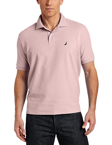 Nautica Men's Short-Sleeve Solid Deck Polo Shirt, Parfait Pink, Medium