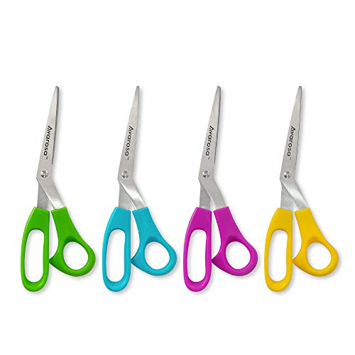 Avarosa Premium Sewing Scissors, Bulk Scissors, 4 Pack Multi Purpose, 8
