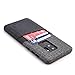 Dockem Card Case for Samsung Galaxy S9 Plus - Minimalist Synthetic Leather Wallet Case with UltraGrip Twill Canvas Styling, Slim Professional Executive Cover, 2 Card Holder Slots, Black and Grey