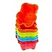 Mirenlife Bear Shape Reusable Non-stick Silicone Baking Cups / Cupcake Liners / Muffin Cup Molds in Storage Container - 12 Pack - 4 Vibrant Colors