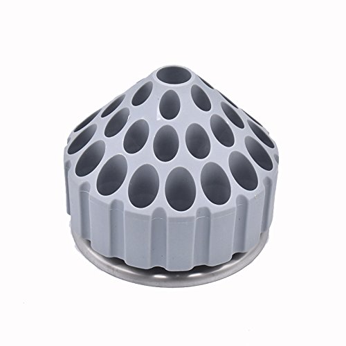 Oral Dentistry Dental Grinding Head Box Bur Holder 360 degree Rotating Honeycomb Grinding Tips Bit Stand Storage Rack Display Rack Bur Box Bur Holder (Grey) - Thumbnail 3