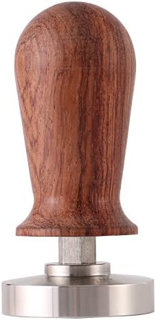 Calibrated Coffee Tamper 53 mm with Stainless Steel Flat Base with Rose Wood Handle