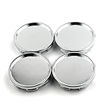 58mm Chrome Silver ABS Car Wheel Center Hub Caps Base Set of 4