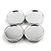58mm Chrome Silver ABS Car Wheel Center Hub Caps Base Set of 4