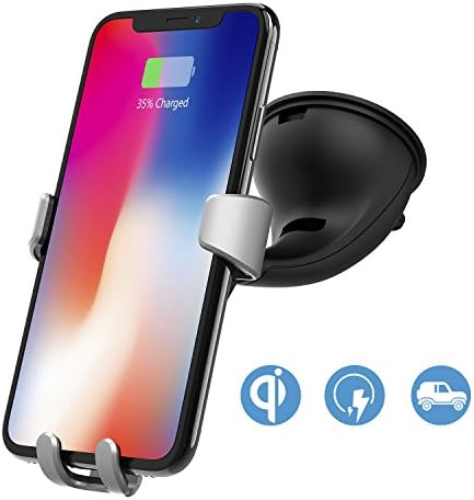 Wofalodata Fast Wireless Car Charger Stand, 10W Car Mount Air Vent Phone Holder Cradle for Samsung Galaxy S8/S8+/S7/S6 Edge+/Note 5, LG and other QI Enabled Phones