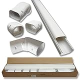 Hide-A-Line 4" 14 Ft Mini split and Central Air Conditioner & Heat Pump Line Set Cover Kit Decorative Tubing Cover
