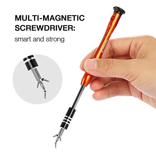 60 in 1 Screwdriver Set, Precision Driver 56 Bits Magnetic Professional Repair Tool Kit for PC/iPhone X, 8/Smart Phone/Tablet/Xbox/Clock DIY etc, with Extension Shaft Multitool Nut Driver T4 T5 T6 T7