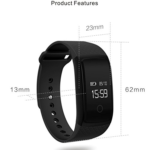 L@YC Smart Bracelet A09 with Heart Rate Monitor Blood Oxygen Blood Pressure Detection Smart Watch Multifunctional Sports Bluetooth Wristwatch for iOS and Android, White