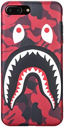 REAYOUS iPhone 7Plus/8Plus Case Street Fashion Shark Face Design, Flexible Durable Full-Protective Back Case Cover for iPhone 7Plus/8Plus 5.5inch (Shark)