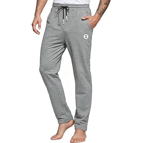 ZOXOZ Sports Trousers Men's Casual Sweatpants Cotton Elastic Waist Sweatpants