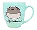 Pusheen Coffee Mug Polka Dot Cute Gifts Cat Mug Lovers Cool Blue 18 Oz Catpusheeno Mug (Mint Polka Dot)