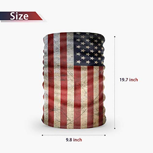 n a Seamless Face Cover Bandana Neck Gaiter Scarf Face Protection Magic Scarf Headwear for Outdoors, Festivals, Sports (Flag)