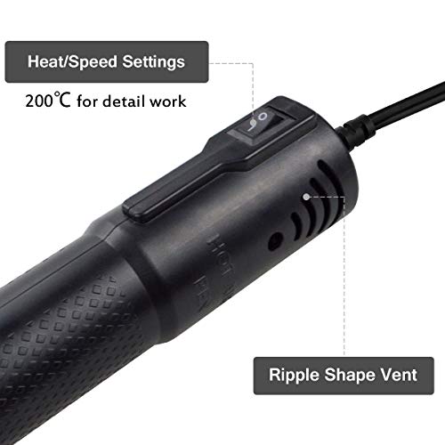 Mlife DIY Mini Heat Gun, Portable Hot Air Gun for Shrinking Wrapping