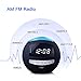 Alarm Clock Radio, Bluetooth Clock, AM FM Radio,USB Chargers, AUX-in, 7 Colored Night Light, Slider Dimmer, Dual Alarms, Sleep Timer, Big Snooze for Bedrooms, Desk, Heavy Sleepers, Kids