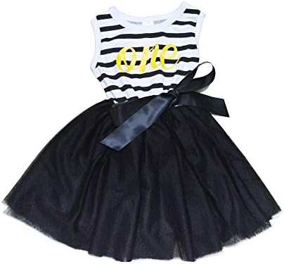 Baby Girls Shinny Letters Sleeveless Printed Dress Outfit