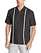 Cubavera Mens Contrast Insert Stitching Short Sleeve Woven Shirt