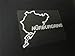 (1) iJDMTOY Euro Nurburgring Race Track Import Decal for Audi BMW Volkswagen Porsche Mercedes-Benz Mini Car Die-Cut Vinyl Sticker