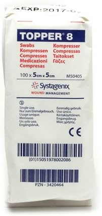Systagenix Topper 8 Gauze Swabs 5Cm X 5Cm (X 100)