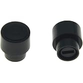 KAISH Pack of 2 Black Barrel Switch Tip 3 Way or 4 Way Pickup Selector Switch Knobs for USA Tele/Telecaster