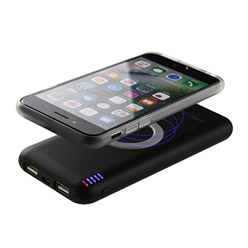 Qi Wireless Power Bank 6000mAh Portable Charger for Samsung Galaxy S8 /S8 Plus (Black)