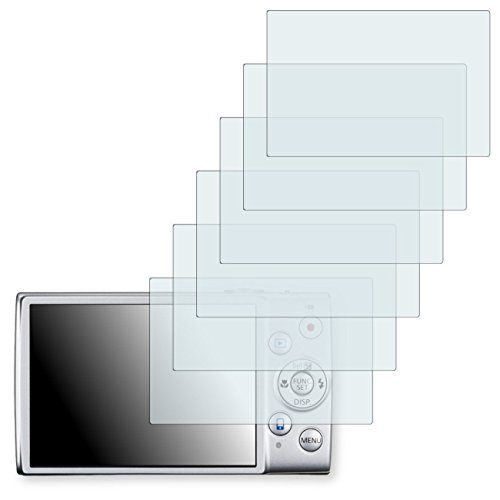 6x Golebo Crystal Clear screen protector for Canon PowerShot ELPH 340 HS - (Transparent screen protector, Air pocket free application, Easy to remove)
