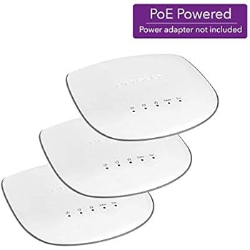 NETGEAR Insight WiFi Access Point (3pk), PoE, Mid-Range, Easy setup and Free remote management, 5-year warranty [No power adapter] (WAC505 x 3)