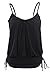 Wellwits Women's Plus Size Ruched Spaghetti Strap Tankini Swim Top