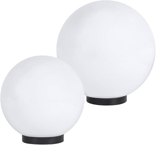 2er set bolas de iluminacion bola o 25 y 30cm lamparas de bola placa del suelo lamparas de jardin blanco ip65 terrassenlampen exterior lampara de