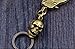 Brass Skull Retro Keychain Open Mouth Handmade Key Ring Creative Accessories (40 mm)