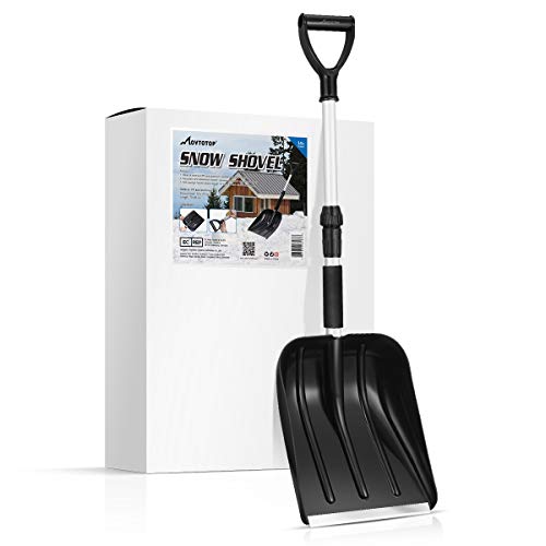 MOVTOTOP Snow Shovel，Portable Folding Shovel With DGrip Handle And