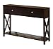 Kings Brand Furniture - Console Sofa Entryway Table with Storage Shelf & Drawers, Cherry