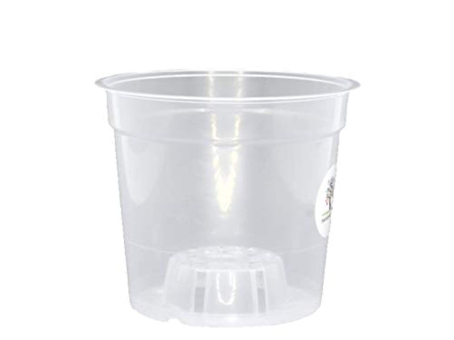 meindekoartikel 12 Orchid Pots, Plant Pots for Growing and Caring for Orchids, Plastic, Transparent (Diameter 14.5 cm x Height 12 cm)