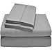 Bare Home Queen Sheet Set - Luxury 1800 Ultra-Soft Microfiber - Double Brushed - Deep Pockets - Easy Fit - 4 Piece Set - Bedding Sheets & Pillowcases (Queen, Light Grey)