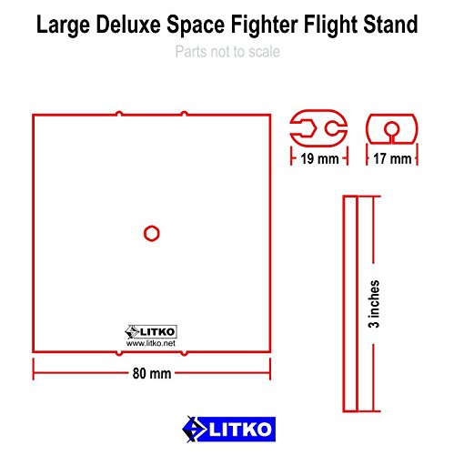 Large, Deluxe Space Fighter Flight Stand, Black (1)