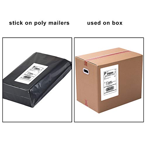 RyhamPaper Direct Thermal Labels,Half Sheet Self Adhesive Shipping Labels for Laser & Inkjet Printers 1000 Labels White