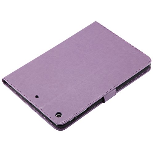 iPad Mini 2 Mini 3 Case, LittleMax(TM) Lightweight PU Leather Flip Stand Embossed Bird & Butterfly & Girl Case Smart Cover with Auto Wake/Sleep for Apple iPad Mini 3/2/1 -#3 Purple