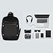 GWELL Unisex Anti Theft Single Shoulder Laptop Backpack Waterproof Coss-body Sling Bag with USB Charging Port