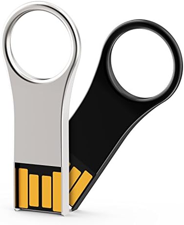 TOPESEL 2 Pack 32GB USB 2.0 Flash Drives Metal Memory Stick Waterproof Thumb Drive (2 Mixed Colors: Black, Silver)