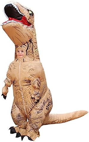 Kids T-Rex Dinosaur Inflatable Costume Halloween Cosplay Blow Up Suit Fancy Dress Outfit for Child