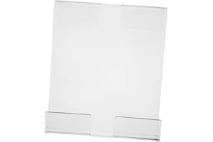 Toyvian Transparent Acrylic Exercise Bike Reading Stand with Tablet and Phone Holder for Magazines Books and