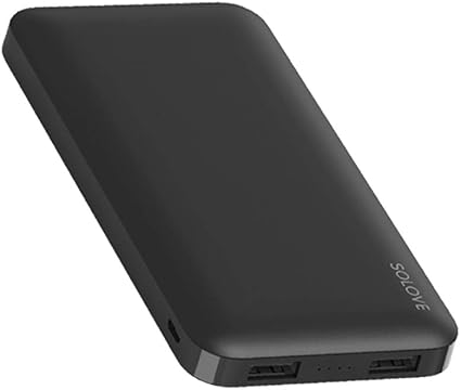 Amazon Solove モバイルバッテリー mah 超薄 軽量 持ち運び 2 1a出力 2台同時 スマホ 充電器 かわいい Iphonexs Iphone11 Pro Max Iphone8 Iphone7 コンパクト モバイル バッテリー 携帯充電器 急速充電 Iphone Android対応 ブラック モバイルバッテリー 通販