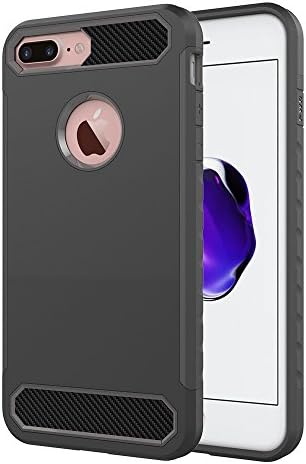 iPhone 6s Plus Case,iPhone 6 Plus Case,Unique Design,Anti-Scratch &amp; Fingerprint Shock Proof 2 in 1 Case for iPhone 6 Plus/6s Plus - Black