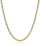 10k Yellow Gold 2.0mm Solid Diamond-Cut Rope Chain Necklace, 20