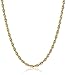 10k Yellow Gold 2.0mm Solid Diamond-Cut Rope Chain Necklace, 20