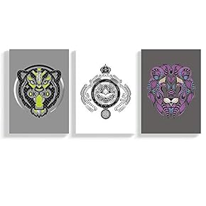 SIGNFORD 3 Panel Canvas Wall Art Color Block...