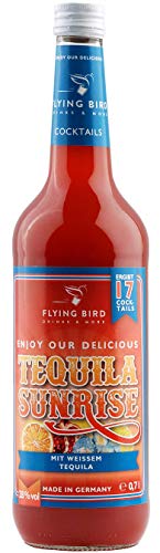 Flying Bird - Tequila Sunrise | 0,7l Bar Premix 28% vol für 17 fertige Cocktails | Orangensaft auffüllen und genießen – Bild 7
